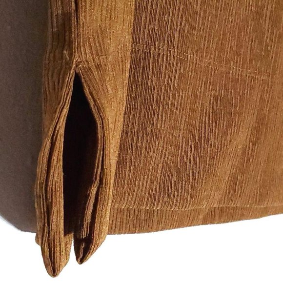 Prologue Caramel Stripe Textured Blouse M - Picture 4 of 6